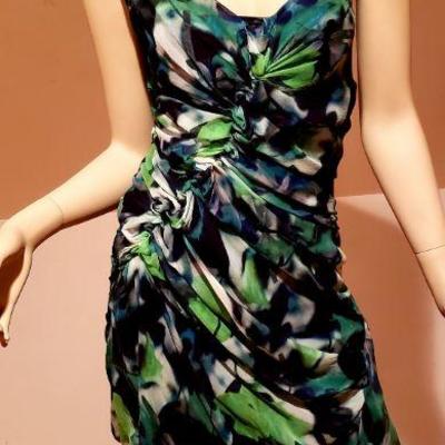 Diane von Furstenberg silk Dragonfly maxi draped dress 