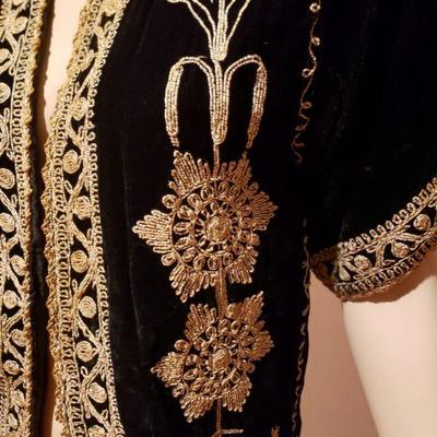 1920 silk velour gold hand embroidered ethnic jacket