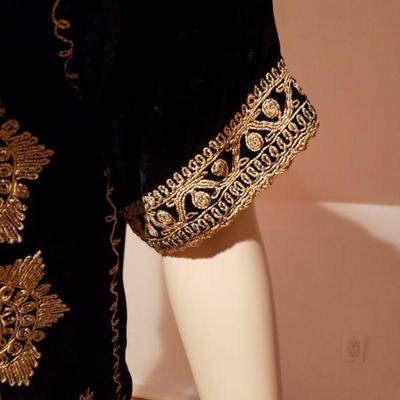 1920 silk velour gold hand embroidered ethnic jacket