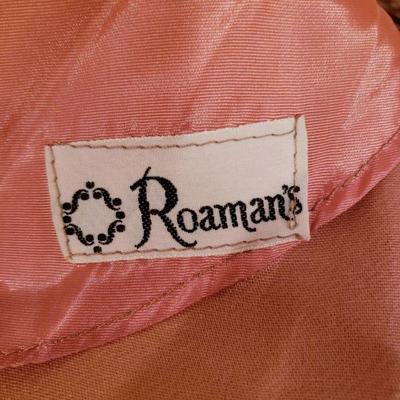 Roamans 1950 Lavender shantung sheath dress lace wing