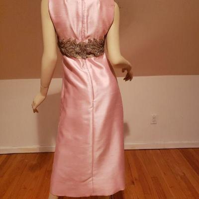  Bernetti  Original 1960 silk shantung embellished gown