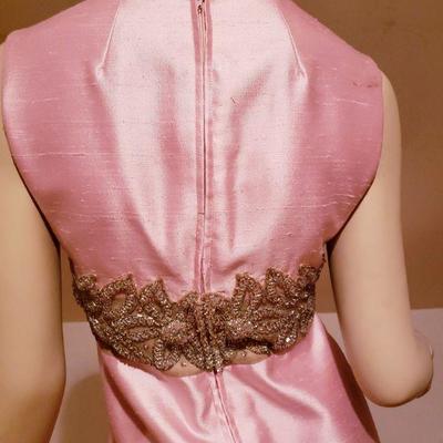  Bernetti  Original 1960 silk shantung embellished gown