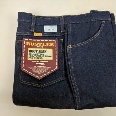 Rustler Boot Jean, 38 x 30, Men's - New