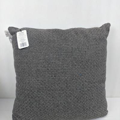 Better Homes & Gardens Grey Waffle Knit Pillow, 22