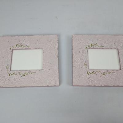 Pink Cracked Design Picture Frames, 10