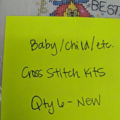 Baby/Child Etc. Cross Stitch Kits, 6 - New