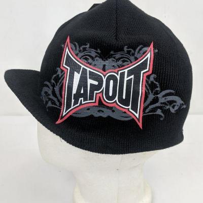 Black/Red TapOut Visor Beanie - New