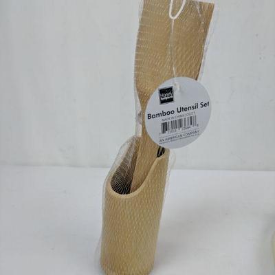 Bamboo Utensil Set, Hand Wash Only - New