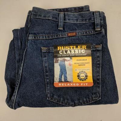 Rustler Classic Relaxed Fit Jeans, 34 x 30, Men's - New