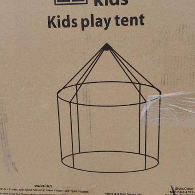 Kids Play Tent, Black & White Stripe, Mainstays Kids, Open Box - New