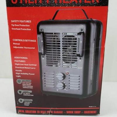 Utility Heater, Tip Over Protection, Open Box/Tested Works - New