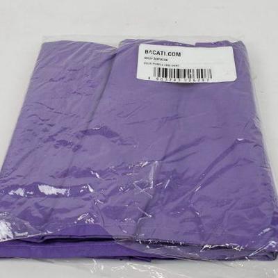 Solid Purple Crib Bed Skirt - New