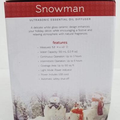 Snowman Ceramic Essential Oil Diffuser by SpaRoom - New