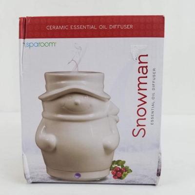 Snowman Ceramic Essential Oil Diffuser by SpaRoom - New