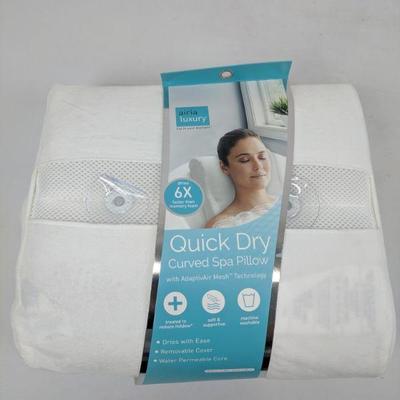 Airia Luxury Quick Dry Curved Spa Pillow - New