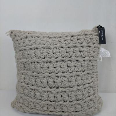 Kenneth Cole Knit Cream/Gray Pillow, 20