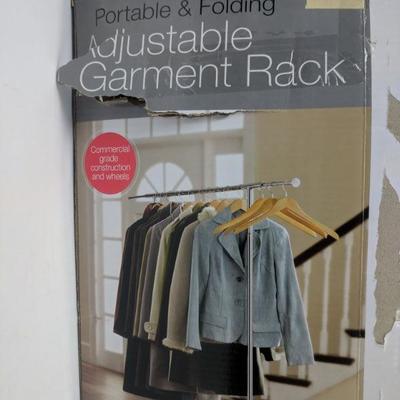 Portable/Adjustable Garment Rack - New, Opened Box