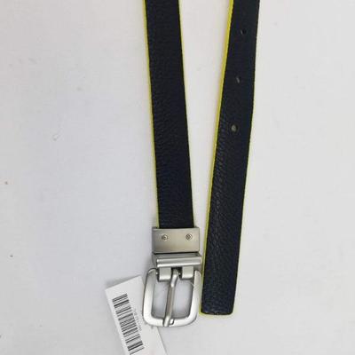 Black & Yellow Reversible Belt, Size Med/Large - New