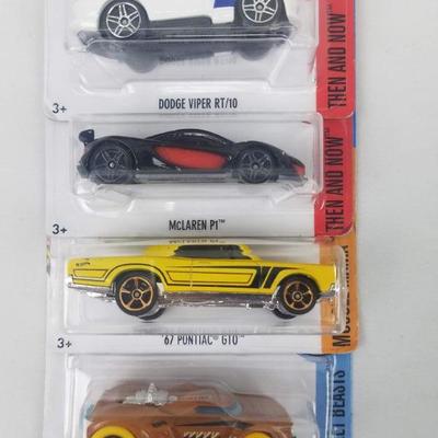 4 Hot Wheels Cars: Street Beats, Muscle Mania, & Then and Now - New
