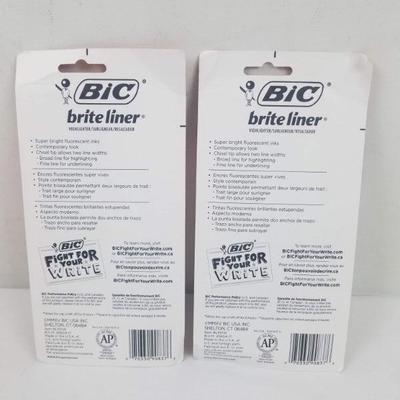 Bic Brite Liner Highlighters, 2 sets of 5 - New