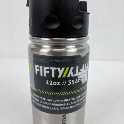 Fifty Fifty 12 oz Stainless Steel Vacuum- Insulated Bottle - New