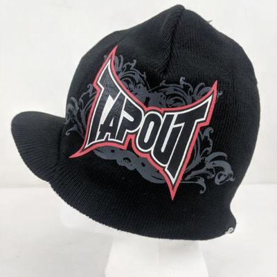 Black/Red TapOut Visor Beanie - New