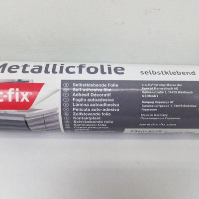D-C-Fix Self-Adhesive Film - Silver/Stainless Steel Look - New