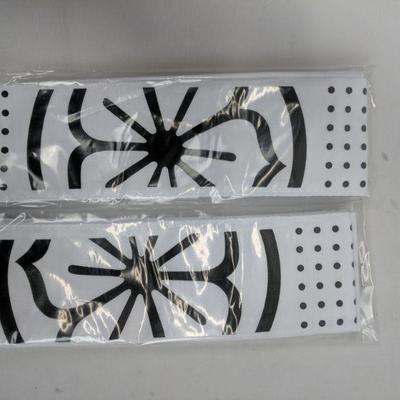 Black & White Flower Headbands, Qty 2 - New
