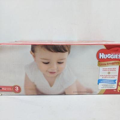 Huggies Little Snugglers, Size 3, 162 Count - New