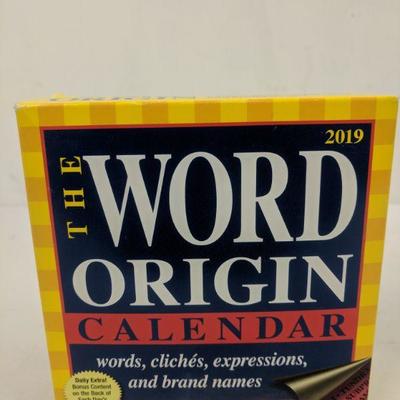 The Word Origin 2019 Calendar - New