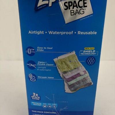 Ziploc Space Bag, 2 Medium Flats, 3 Large Flats - New