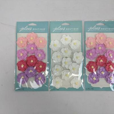Jolee's Boutique Flower Dimensional Stickers, 3 - New