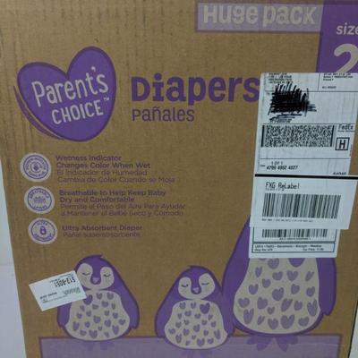 Parent's Choice Diapers, Size 2, 368 Count - New