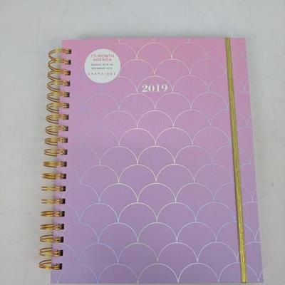 Purple/Pink 2019 17-Month Planner Notebook - New