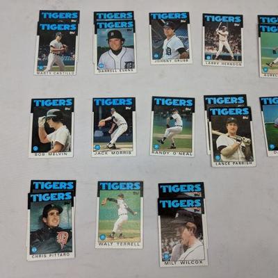 1986 TOPPS Tigers Players, 19 Cards