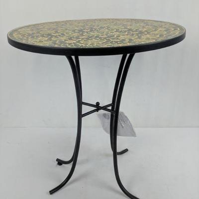 Floral Outdoor Table - Missing Foot Rubber Protector