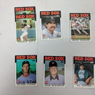 1986 TOPPS Red Sox Players, 6 Cards