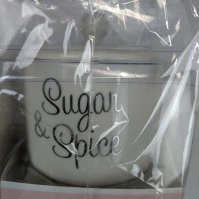 Sugar and Spice Sugar Bowls with Lids, Set of 2 - New