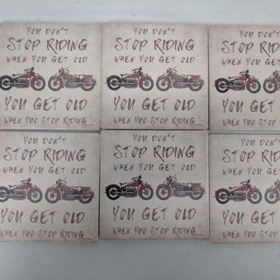 Motorcycle Coasters, 6 - New