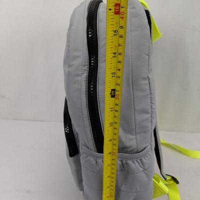 No Boundaries Gray/Neon Yellow Backpack - New