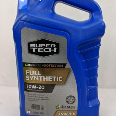 Super Tech Full Synthetic 0W-20 5 Quarts - New