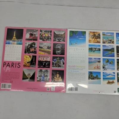 Paris Glitz & Island Paradise 2019 16-Month Calendar - New