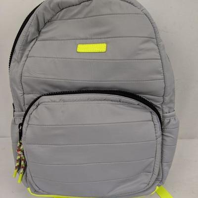 No Boundaries Gray/Neon Yellow Backpack - New