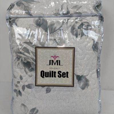 JML Quilt Set, Queen - New