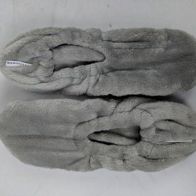 Wamsutta Gray Plush Footies - New