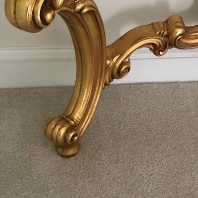  Lot 320 -Table and Mirror, Gold and Marble 