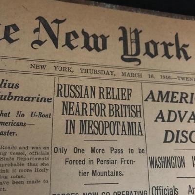 Lot 259 - 1916 NY Times Paper and Commemoration Books