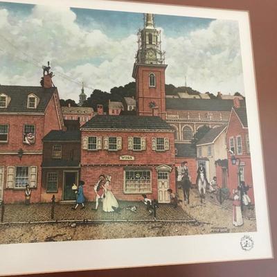 Lot 275 - Colonial America Print, Bowl and Plate 