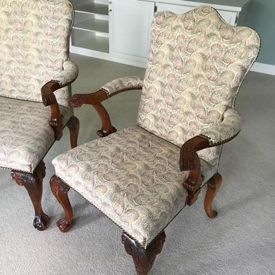 Lot 330 - Pair of Paisley Armchairs