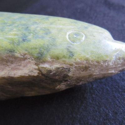 Lot 103: Inuit Serpentine Stone Whale Carving 8.5"